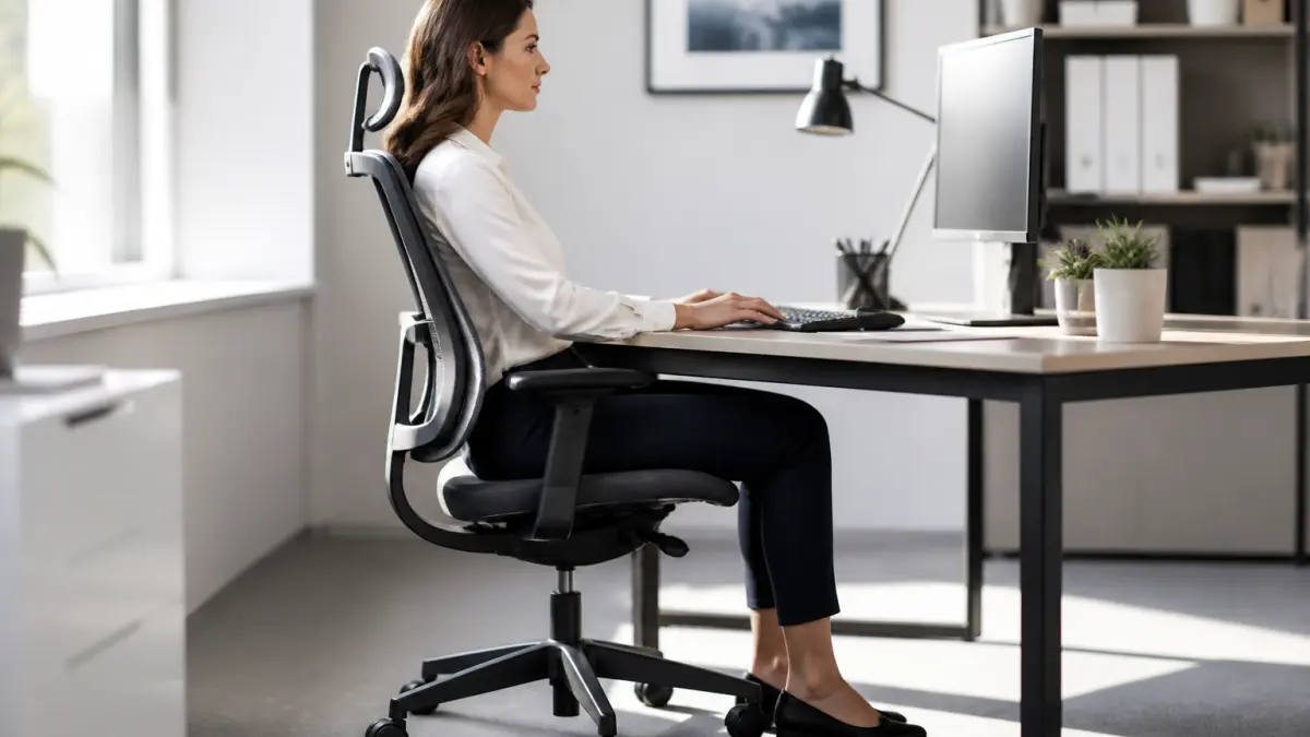 Bonne position au bureau : comment régler chaise, écran et clavier