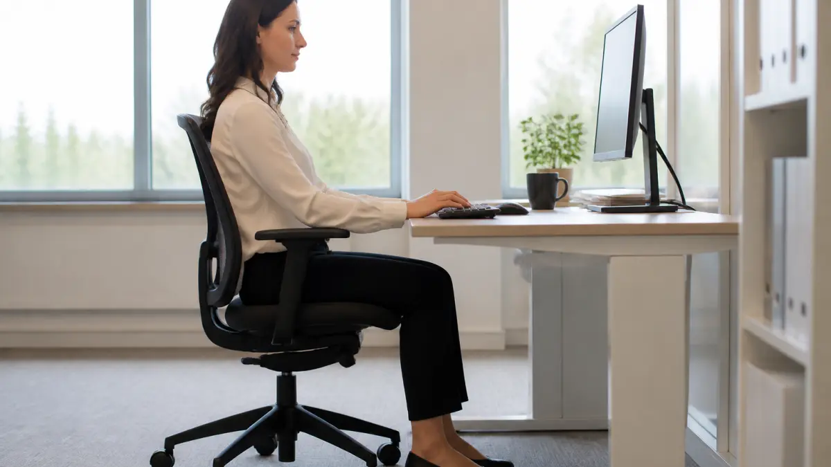 Position assise au bureau : posture correcte et erreurs à éviter