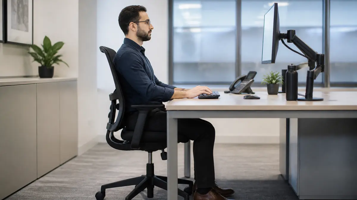 Position assise au bureau : posture correcte et erreurs à éviter