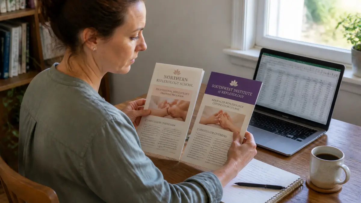 École de réflexologie : comment comparer les programmes avant de s'engager